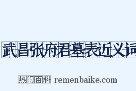 武昌张府君墓表近义词是什么意思的图片